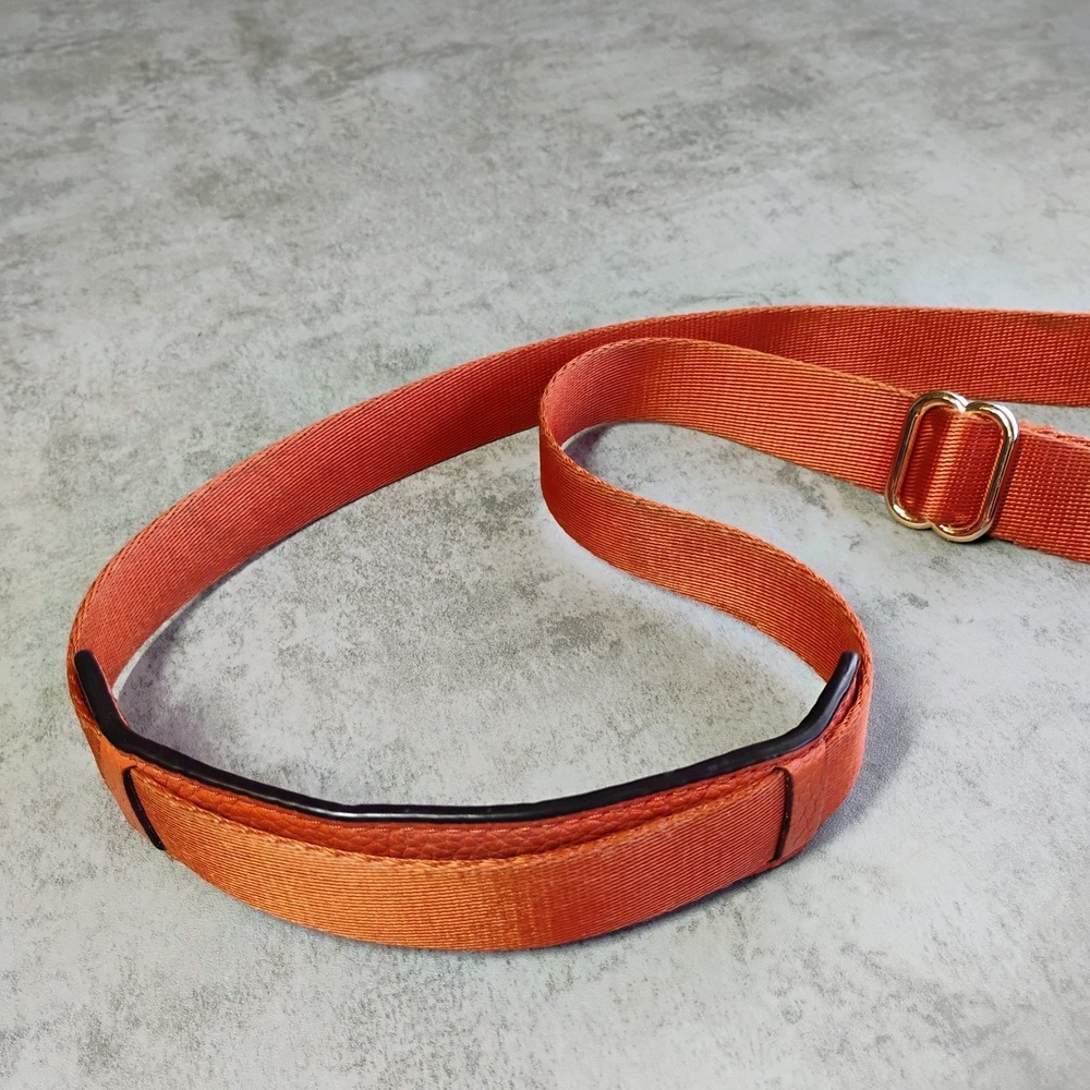 Michael Kors Signature Flight Crossbody Bag Brown Orange Leather Trim - Picture 12 of 16